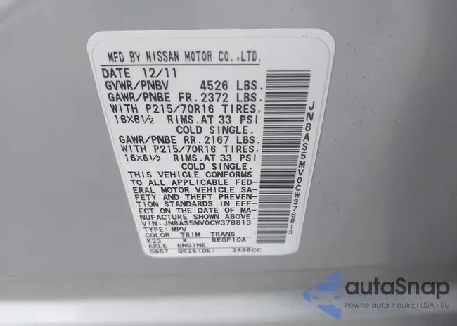 JN8AS5MV0CW378813: 43961118