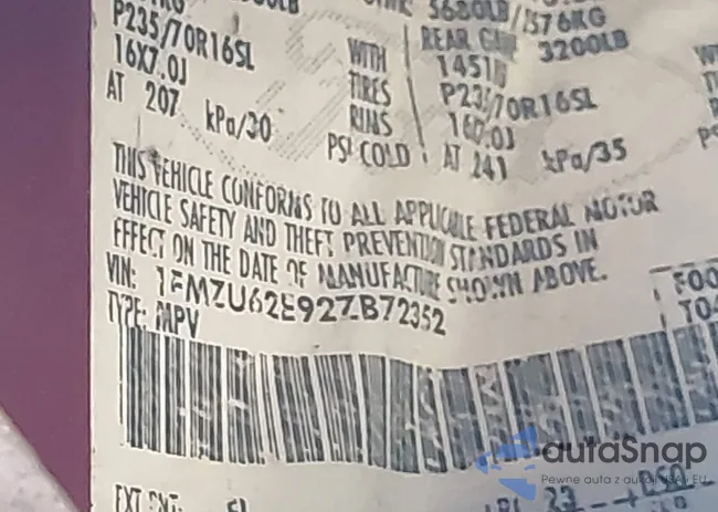 1FMZU62E92ZB72352: 43961124