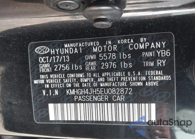 KMHGH4JH5EU082872: 43961143