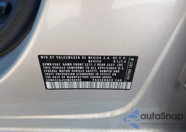 3VW4S7AJ4EM260205: 43961180