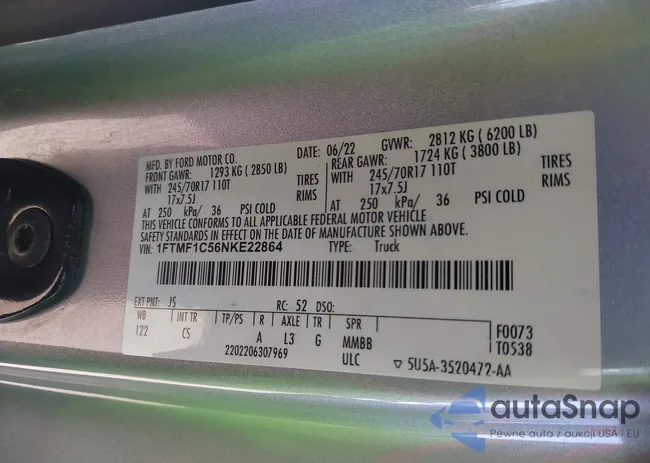 1FTMF1C56NKE22864: 43961189