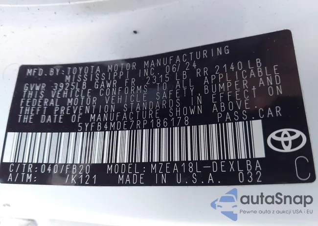 5YFB4MDE7RP186178: 43961229