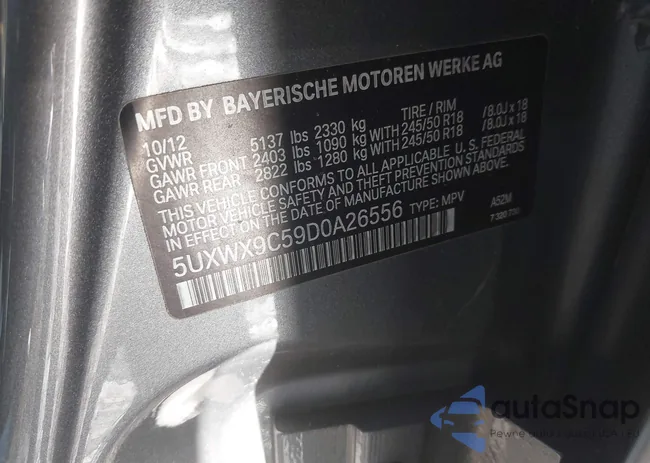 5UXWX9C59D0A26556: 43961331