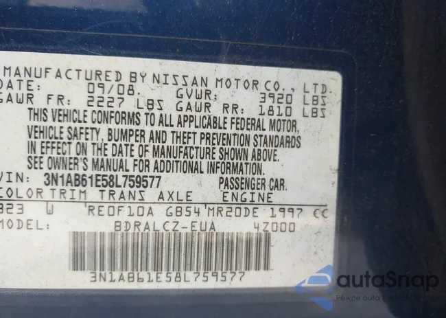 3N1AB61E58L759577: 43960358