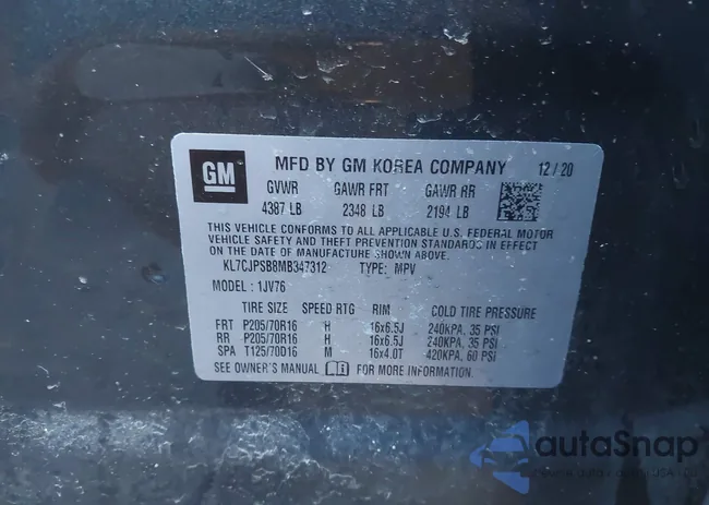 KL7CJPSB8MB347312: 43960375