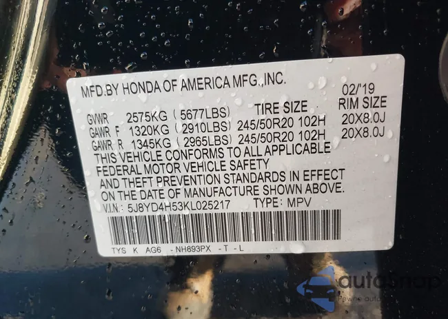 5J8YD4H53KL025217: 43960463