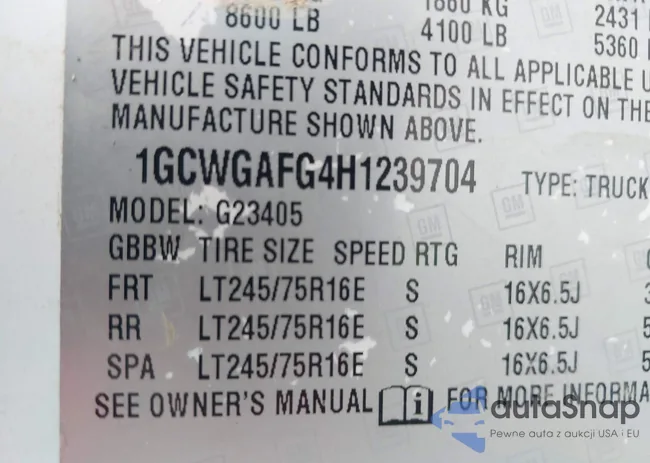 1GCWGAFG4H1239704: 43960480