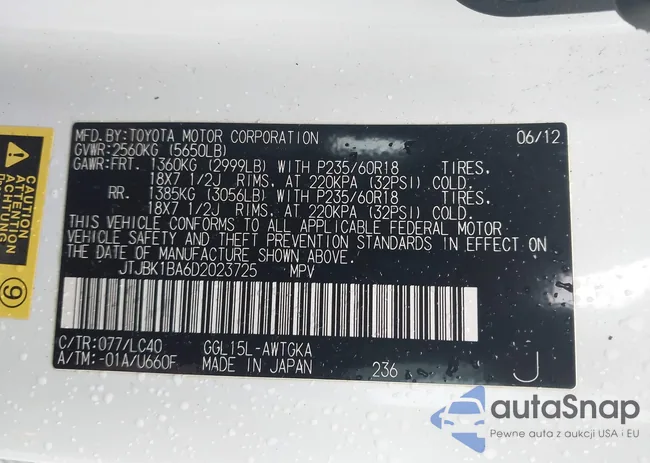 JTJBK1BA6D2023725: 43960581