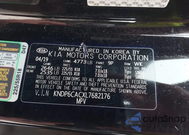 KNDP6CACXL7682176: 43960593