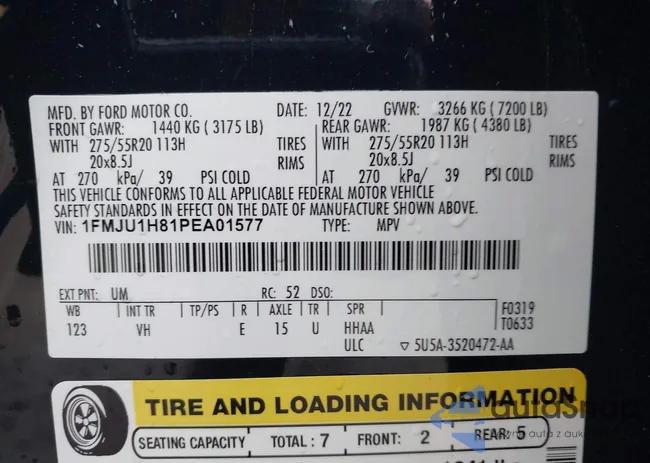 1FMJU1H81PEA01577: 43960620