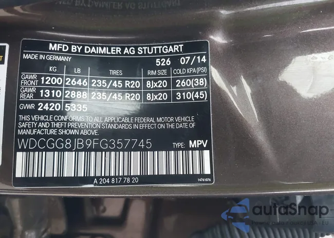 WDCGG8JB9FG357745: 43960647