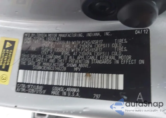 5TDBK3EH6CS146228: 43960701