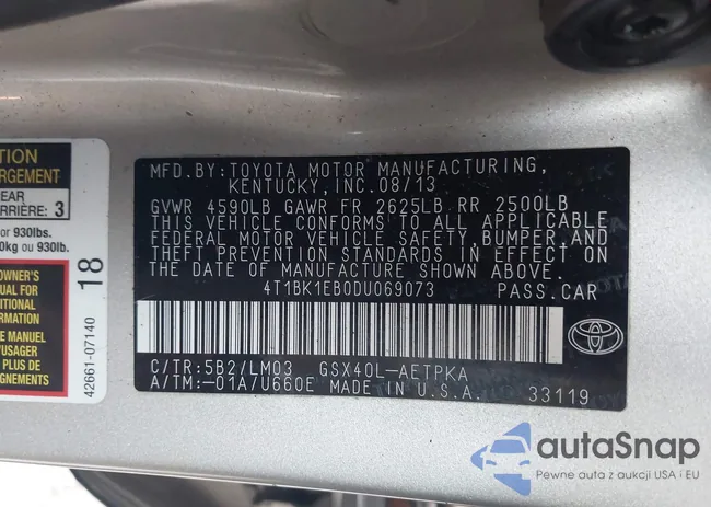 4T1BK1EB0DU069073: 43961756