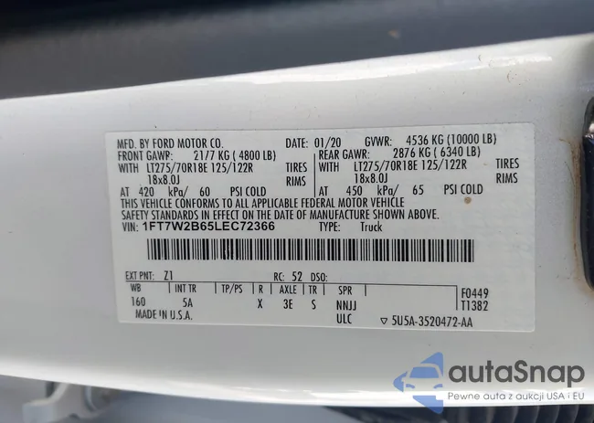 1FT7W2B65LEC72366: 43961770