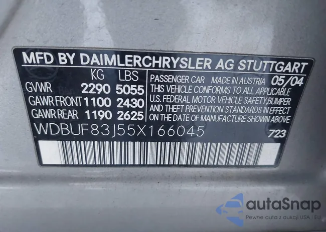 WDBUF83J55X166045: 43961791