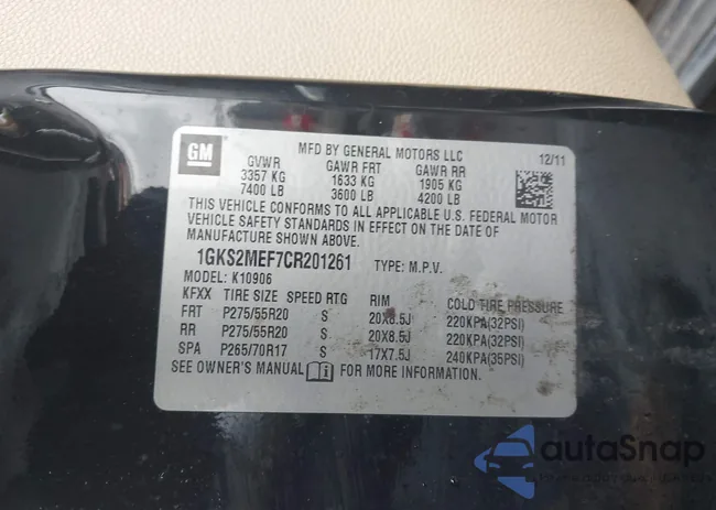 1GKS2MEF7CR201261: 43961884