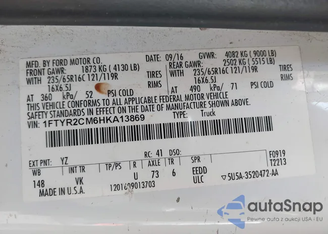 1FTYR2CM6HKA13869: 43961906