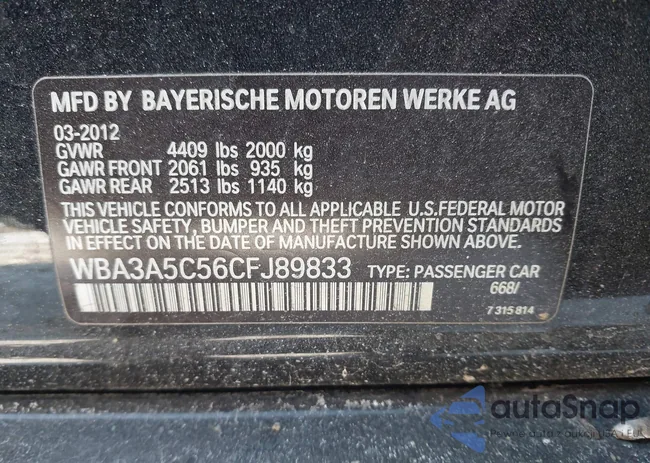 WBA3A5C56CFJ89833: 43962067