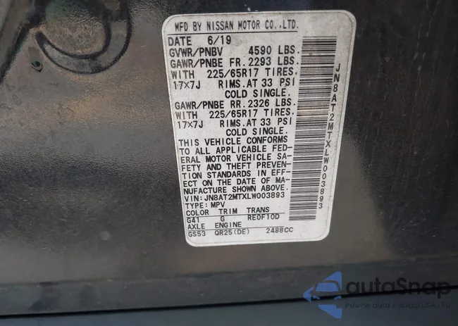 JN8AT2MTXLW003893: 43962105