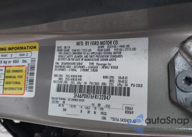 3FA6P0H76FR132847: 43962167