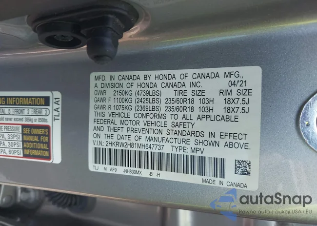 2HKRW2H81MH647737: 43962177