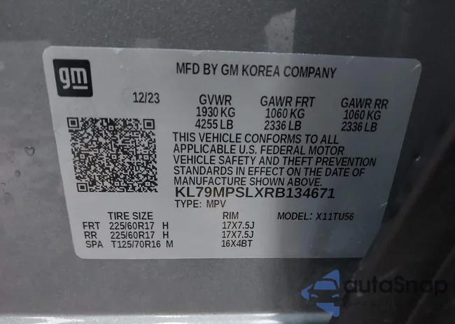 KL79MPSLXRB134671: 43962199