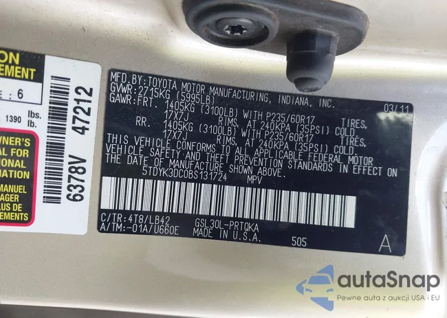 5TDYK3DC0BS131724: 43962209