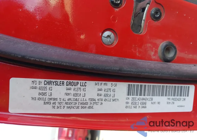 2B3CJ4DV0AH241238: 43962238