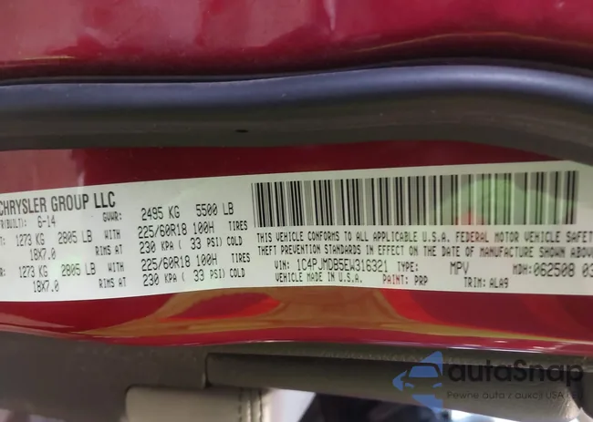 1C4PJMDB5EW316321: 43962259