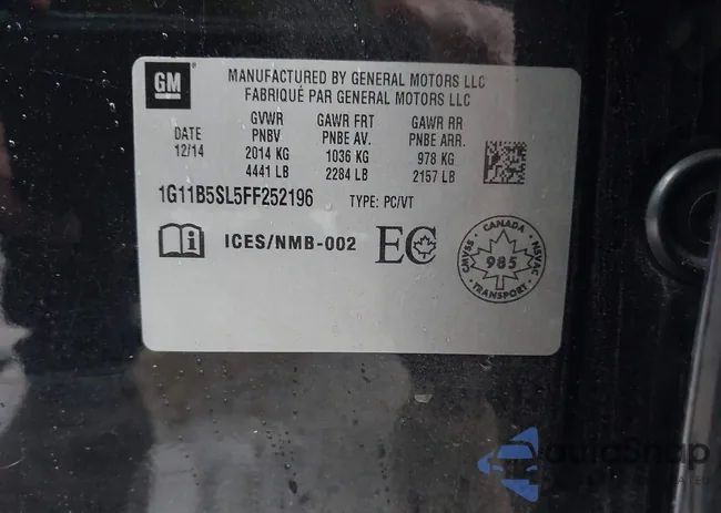 1G11B5SL5FF252196: 43962264