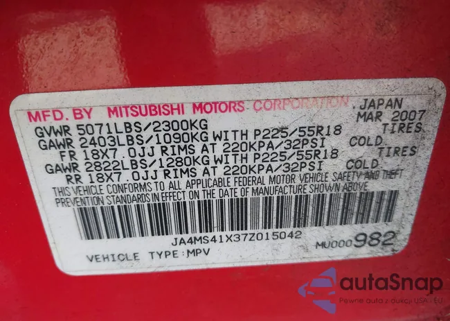 JA4MS41X37Z015042: 43962273