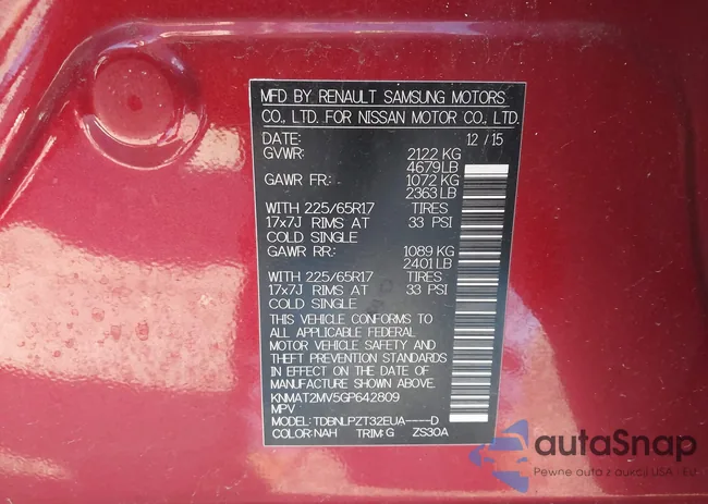 KNMAT2MV5GP642809: 43961399