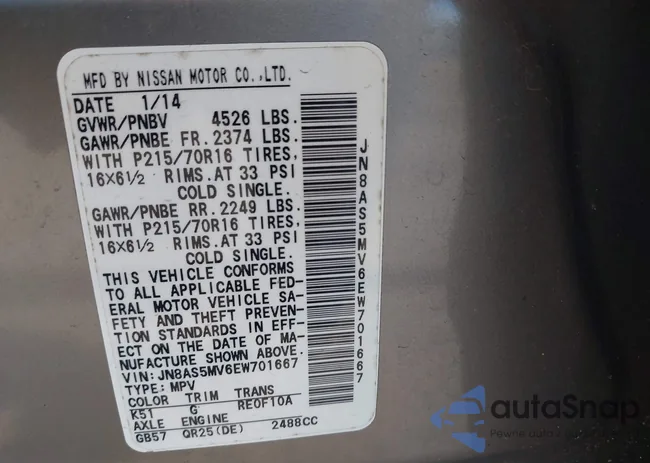 JN8AS5MV6EW701667: 43961442