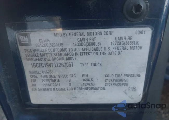 1GCEC19V71Z267067: 43961480