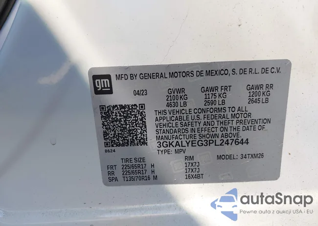 3GKALYEG3PL247644: 43961590