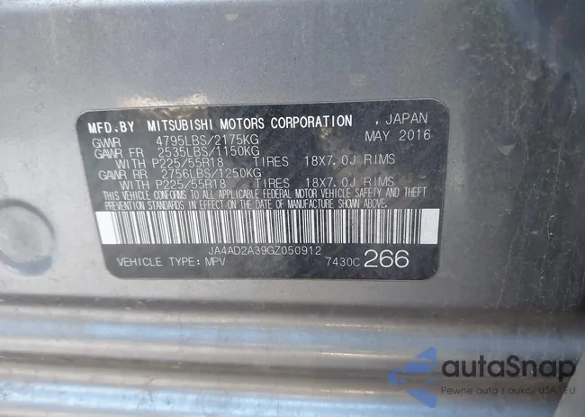 JA4AD2A39GZ050912: 43961701