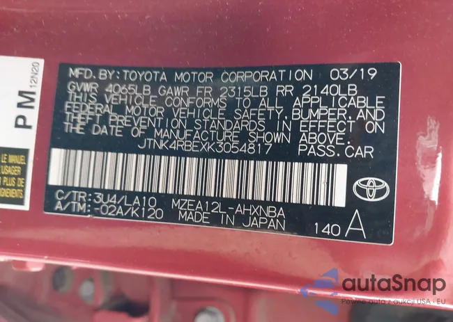 JTNK4RBEXK3054817: 43962748