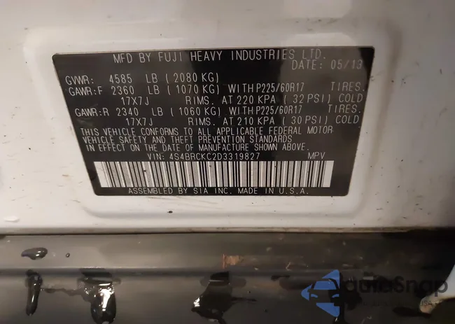 4S4BRCKC2D3319827: 43962959