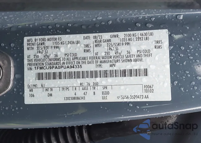 1FMCU9PA0PUA94335: 43962971