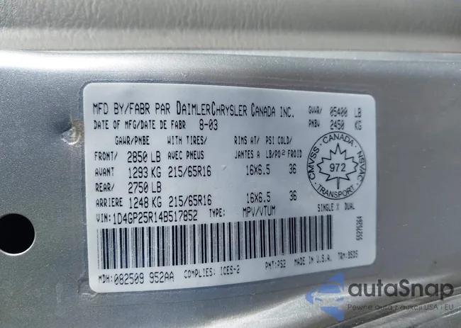 1D4GP25R14B517852: 43963025