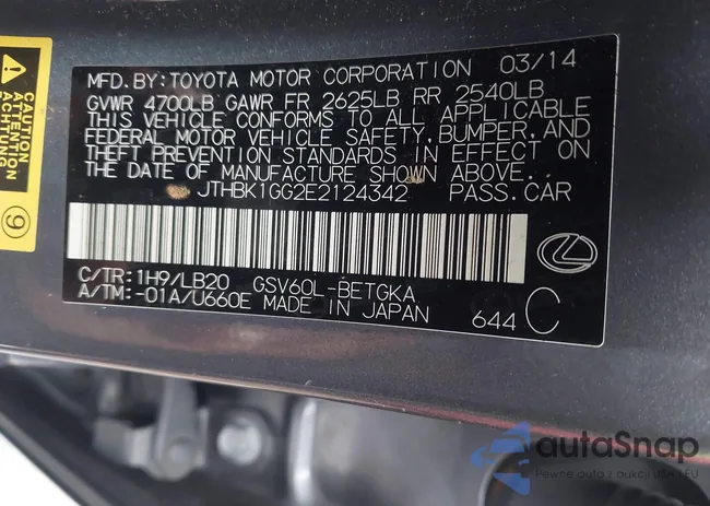 JTHBK1GG2E2124342: 43963028