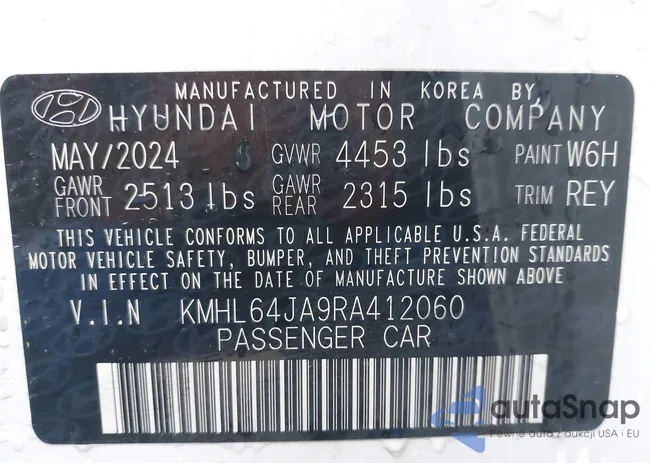 KMHL64JA9RA412060: 43963186