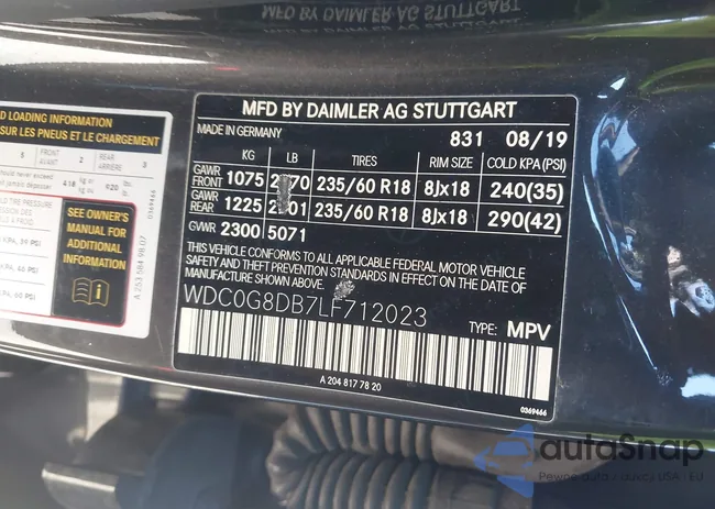 WDC0G8DB7LF712023: 43963242