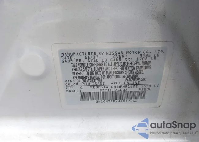 3N1CN7APXJK417562: 43962459