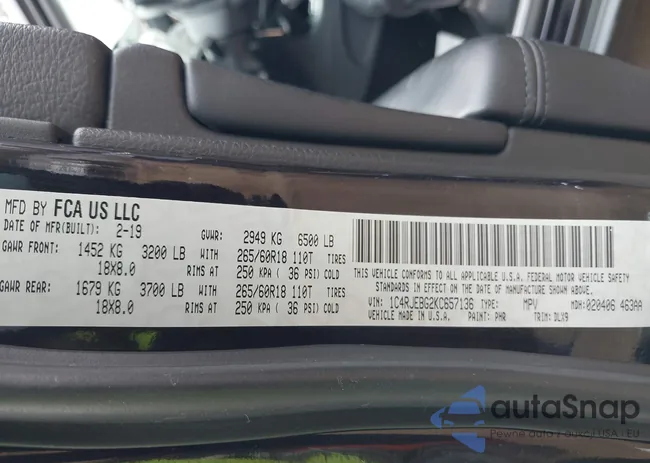 1C4RJEBG2KC657136: 43962477