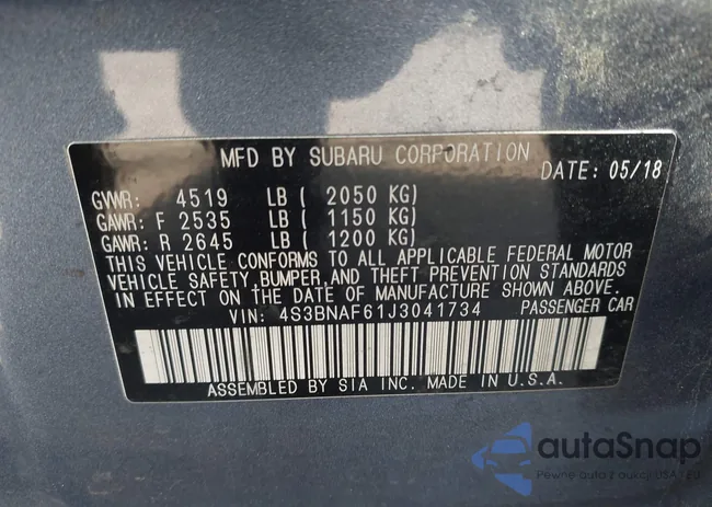 4S3BNAF61J3041734: 43962653