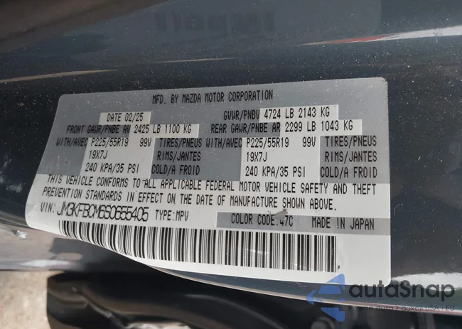 JM3KFBCM6S0655405: 43962710