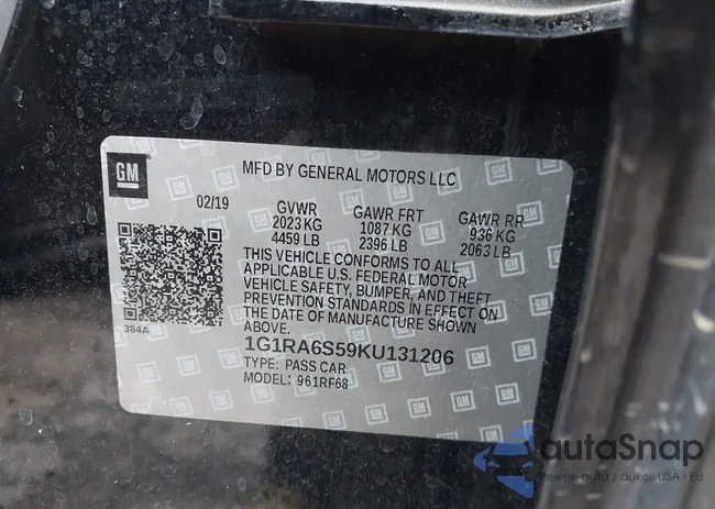 1G1RA6S59KU131206: 43963942