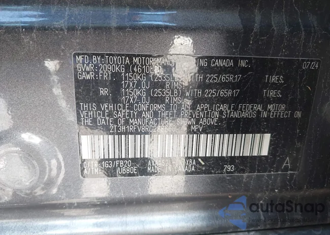 2T3H1RFV8RC288660: 43963984