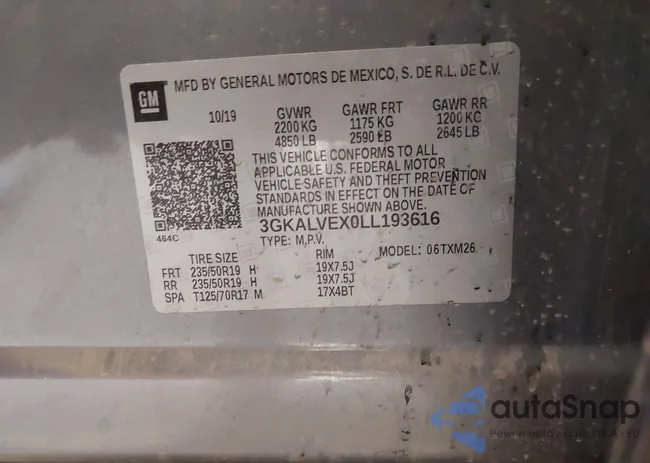 3GKALVEX0LL193616: 43964009